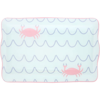 Beach 16.75" x 11" Glass Serving Tray