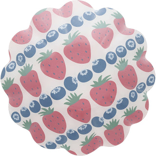 Strawberries 9.25" Glass Bowl