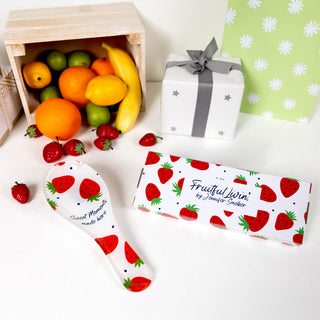 Strawberries 9.25" Glass Spoon Rest