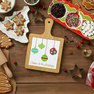 Ornaments 7.5" Bamboo & Ceramic Tile Trivet