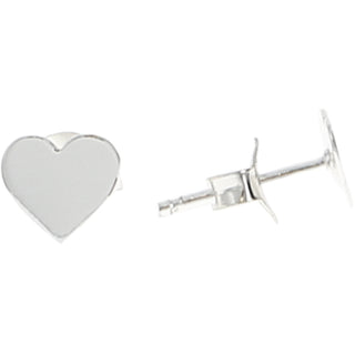 Love You Daughter 7mm Sterling Silver Heart Stud Earrings