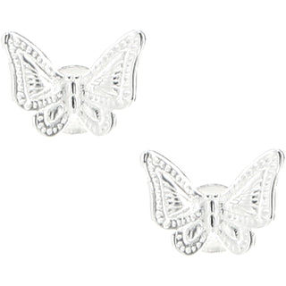 Butterflies 7mm Sterling Silver Butterfly Stud Earrings