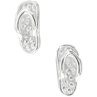 Palm Tree 8mm Sterling Silver Flip Flop Stud Earrings