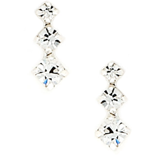 With You 10mm Sterling Silver Cubic Zirconia Drop Earrings