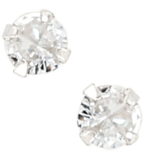 Psalm 139:14 5mm Sterling Silver Cubic Zirconia Stud Earrings