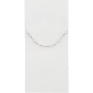 Sending Love Silver-Plated Cubic Zirconia Beaded Stretch Bracelet