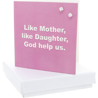 Like Mother 4mm Sterling Silver Cubic Zirconia Stud Earrings