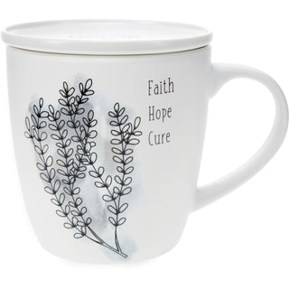 Faith Hope Cure 17 oz Cup with Coaster Lid