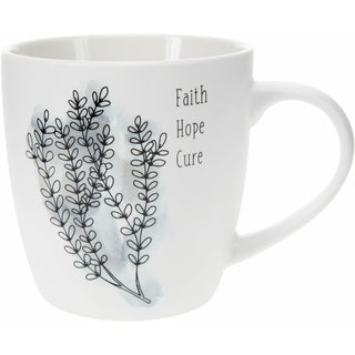 Faith Hope Cure 17 oz Cup with Coaster Lid