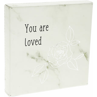 Loved 4.5" Faux Leather Plaque