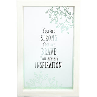 Inspiration 5.5" x 8.5" Framed Glass Plaque