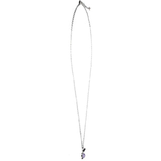 Faith Violet Mist Opal 16.5"-18.5" Rhodium Plated Inspirational Necklace
