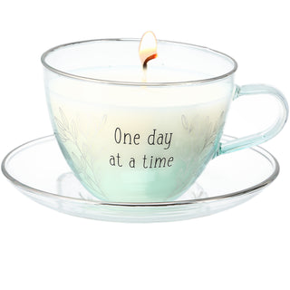 One Day 6 oz - 100% Soy Wax Teacup Candle with Saucer
Scent: Fresh Cotton