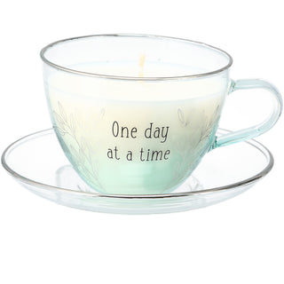 One Day 6 oz - 100% Soy Wax Teacup Candle with Saucer
Scent: Fresh Cotton