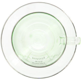 Positivity 7 oz Glass Teacup and Saucer