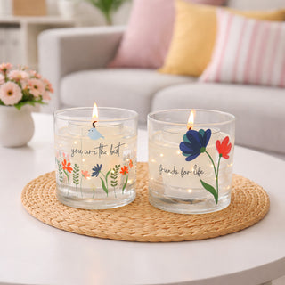 The Best 5 oz Refillable Soy Wax Candle with LED Accents