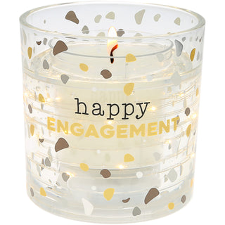 Engagement 5 oz Refillable Soy Wax Candle with LED Accents