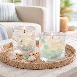 Shells 5 oz Refillable Soy Wax Candle with LED Accents