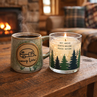 Peace Within 5 oz Refillable Soy Wax Candle with LED Accents