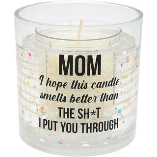 Mom's Candle 5 oz Refillable Soy Wax Candle with LED Accents Scent: Fresh Cotton
