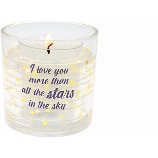 Stars 5 oz Refillable Soy Wax Candle with LED Accents