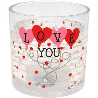 Love You 5 oz Refillable Soy Wax Candle with LED Accents