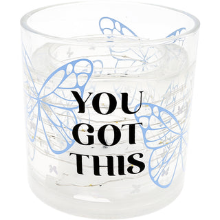 You Got This 5 oz Refillable Soy Wax Candle with LED Accents