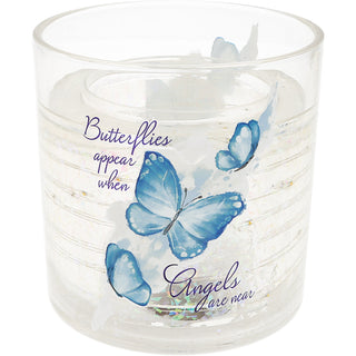 Butterflies 5 oz Refillable Soy Wax Candle with LED Accents