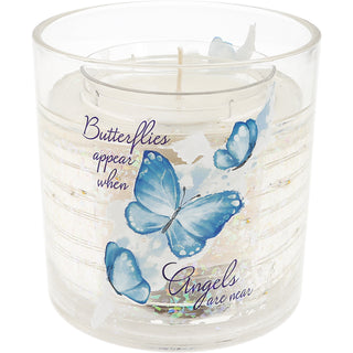 Butterflies 5 oz Refillable Soy Wax Candle with LED Accents
