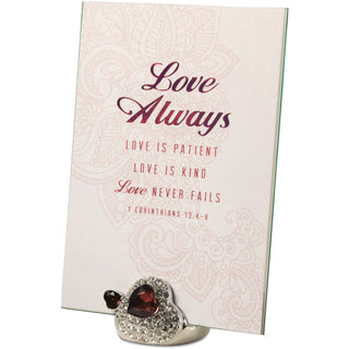 Love Always 4" x 6" Jeweled Photo Frame