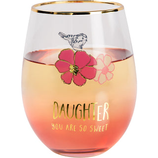 Daughter 18 oz Stemless Wine Glass