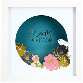 Mom 8" Cut Paper Shadow Box