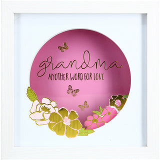 Grandma 8" Cut Paper Shadow Box