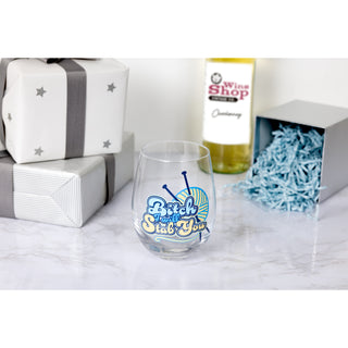 Stab You 18 oz Stemless Wine Glass