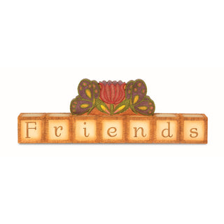 Friends 8" x 3" Block Plaque