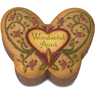 Aunt 3" x 3.75" Butterfly Keepsake Box