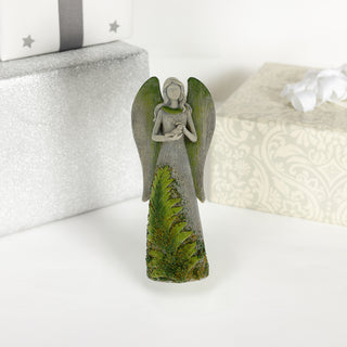 Fern 8.75" Angel holding a Bird