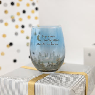 Peace Within 18 oz Stemless Wine Glass