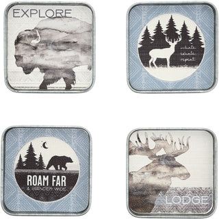 Lodge 4" Coaster Set (4 Piece)