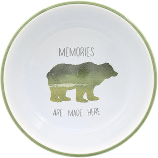 Memories 4.5" Ceramic Bowl with Bamboo Spoon