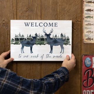 Welcome 15" x 10" MDF Plaque