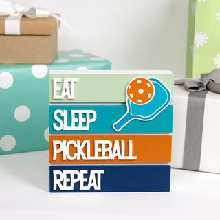 Eat Sleep Pickleball 6.5" MDF Plaque