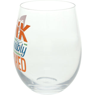 Dink Responsibly 18 oz Stemless Wine Glass