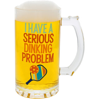 Dinking Problem 16 oz Glass Stein