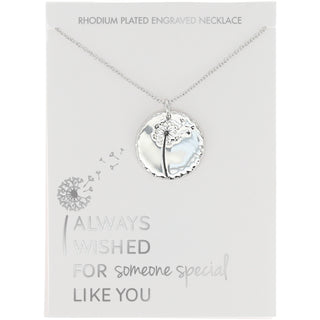 Someone Special 16.5"-18.5" Engraved Rhodium Plated Necklace