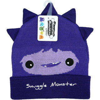 Purple Snuggle Monster One Size Fits All Baby Hat