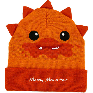 Orange Messy Monster One Size Fits All Baby Hat