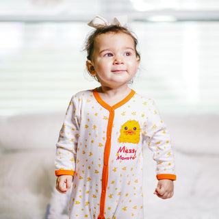 Orange Messy Monster 0-6 Months Sleeper