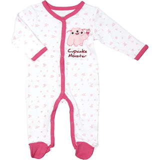 Pink Cupcake Monster 0-6 Months Sleeper