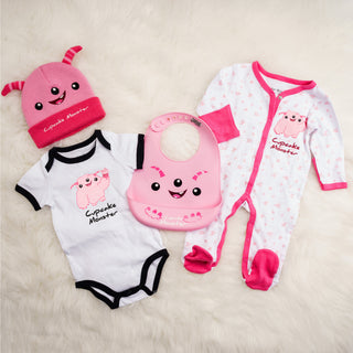 Pink Cupcake Monster 0-6 Months Sleeper